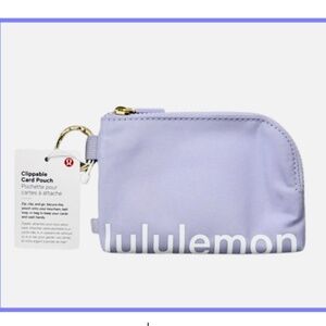 LULULEMON CLIPPABLE CARD POUCH new with tags Serence Blue/Dusty Lilac